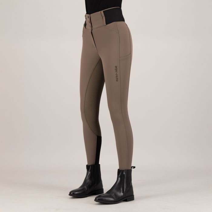 Riding breeches ESAthletic leanline FullGrip - 8083 - Chocolate chip