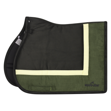 Saddlepad ES-SimiLeath Striped general purpose -  Olive
