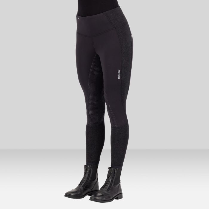 Riding tights ESBreez Fullgrip - 9545 - Black-Silver