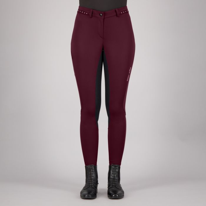 Riding breeches ESEquitation Queen Diamond FullGrip - 4018 - Dark berry