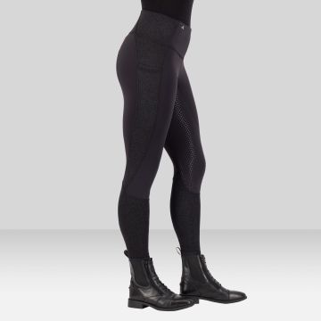Riding tights Breez Fullgrip -  Black-Silver