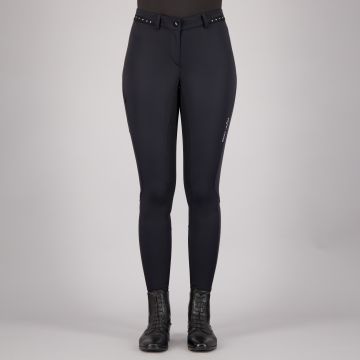 Riding breeches ES-Equitation Queen Diamond FullGrip -  Black
