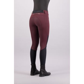 Riding breeches ES-Airflow FullGrip -  Dark berry