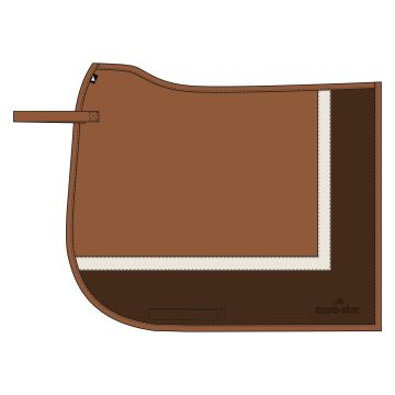 Saddlepad ES-SimiLeath Striped general purpose -  Brandy