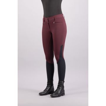 Riding breeches ES-Airflow FullGrip -  Dark berry