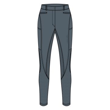 Riding breeches ES-Airflow FullGrip -  Dark Lead