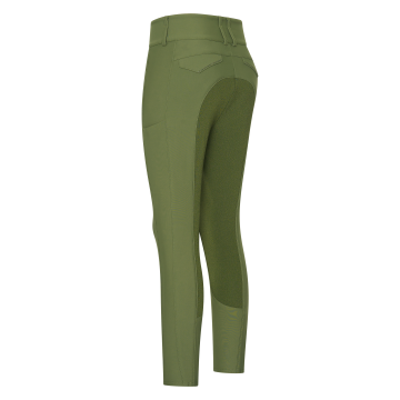 Riding breeches ES-Aurelia Thermaline GripConnect Full -  Olive
