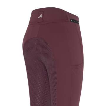 Riding breeches ES-Equitation Queen Diamond FullGrip -  Dark berry