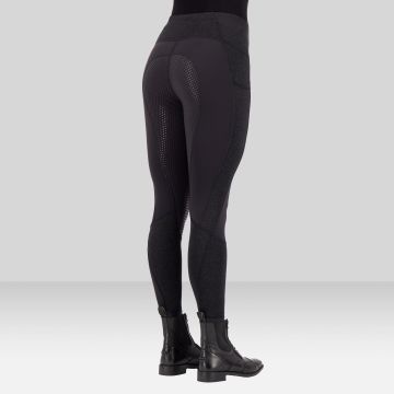 Riding tights Breez Fullgrip -  Black-Silver