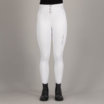 Riding breeches ES-Athletic Luxe FullGrip -  White 
