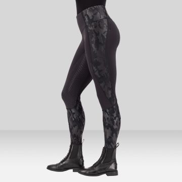 Riding tights Breez Fullgrip -  Black-Camouflage