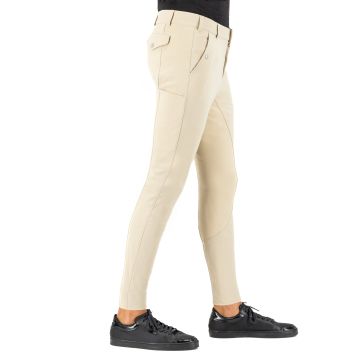 Riding breeches ES-Gabriel Competition GripConnect Full -  Beige