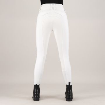 Riding breeches ES-Aurelia Competition GripConnect Full -  White-Rosegold