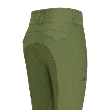 Riding breeches ES-Aurelia Thermaline GripConnect Full -  Olive