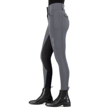 Riding breeches ES-Aurelia GripConnect Full -  Magnet Grey