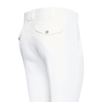 Riding breeches ES-Gabriel Competition GripConnect Knee -  White 
