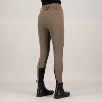 Riding breeches ES-Aurelia Diamond FullGrip -  Chocolate chip