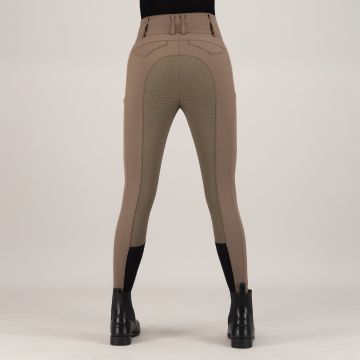 Riding breeches ES-Aurelia Diamond FullGrip -  Chocolate chip