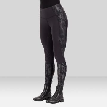 Riding tights Breez Fullgrip -  Black-Camouflage
