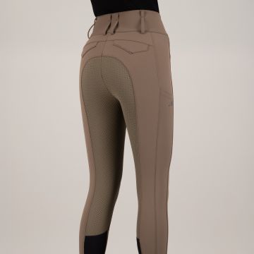 Riding breeches ES-Aurelia Diamond FullGrip -  Chocolate chip