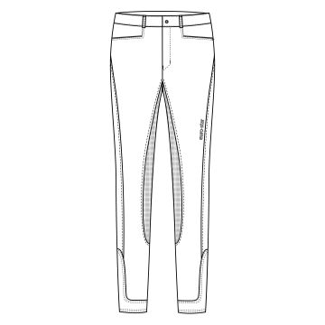 Riding breeches ESCamille FullGrip -  White