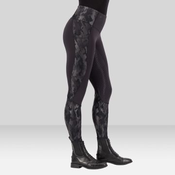 Riding tights Breez Fullgrip -  Black-Camouflage