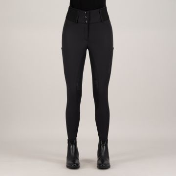 Riding breeches ES-Athletic leanline FullGrip -  Black