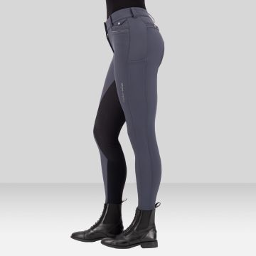 Riding breeches ES-Arielle GripConnect Full -  Magnet Grey