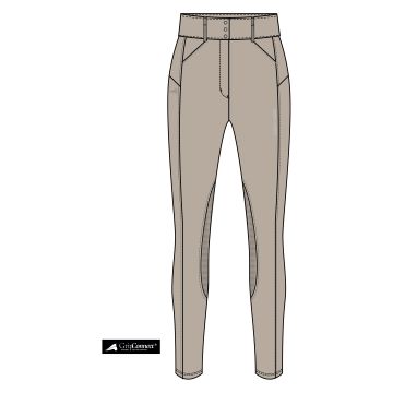 Riding breeches ES-Aurelia Competition GripConnect Knee -  Beige