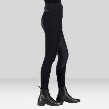 Riding breeches ES-Arista Denim FullGrip -  Black