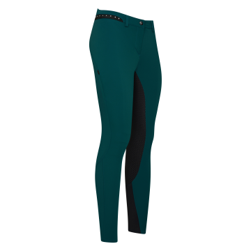 Riding breeches ES-Equitation Queen Diamond FullGrip -  Teal Green