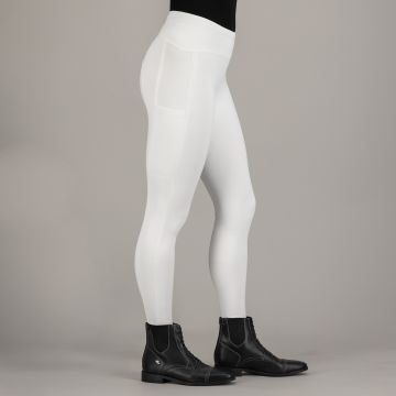 Riding tights ES-Empower FullGrip -  White 