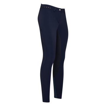 Riding breeches ES-Equitation Queen Diamond FullGrip -  Evening blue