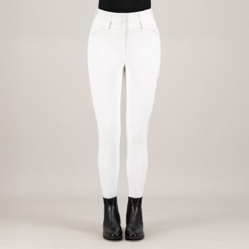 Riding breeches ES-Aurelia Competition GripConnect Full -  White-Rosegold
